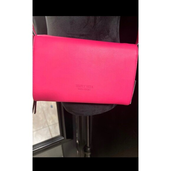 NWT-Simply Vera Wang Florida Hot Pink Crossbody - Picture 4 of 11